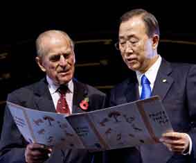 Prince Philip, Ban Ki-moon